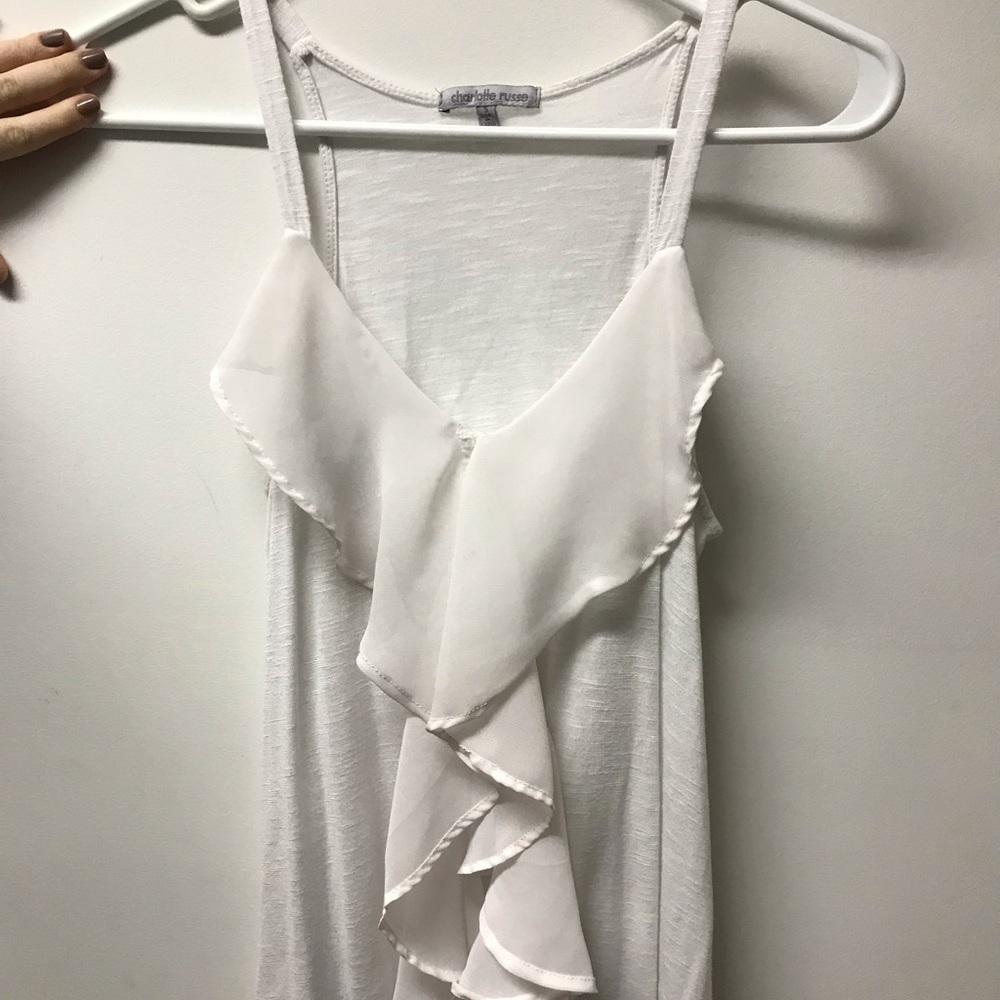 White Charlotte Russe tank blouse